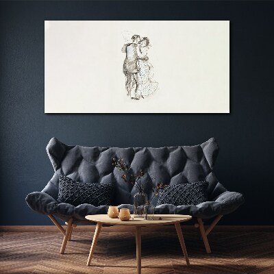 Dancing in the white light Canvas wall art