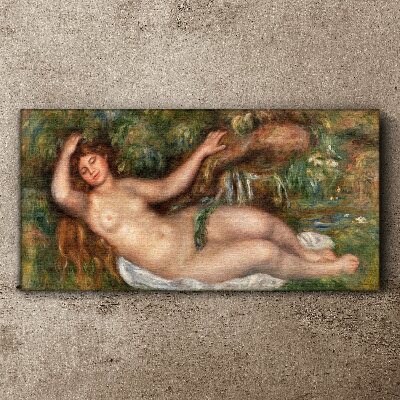 Bathing in the stream Print on canvas