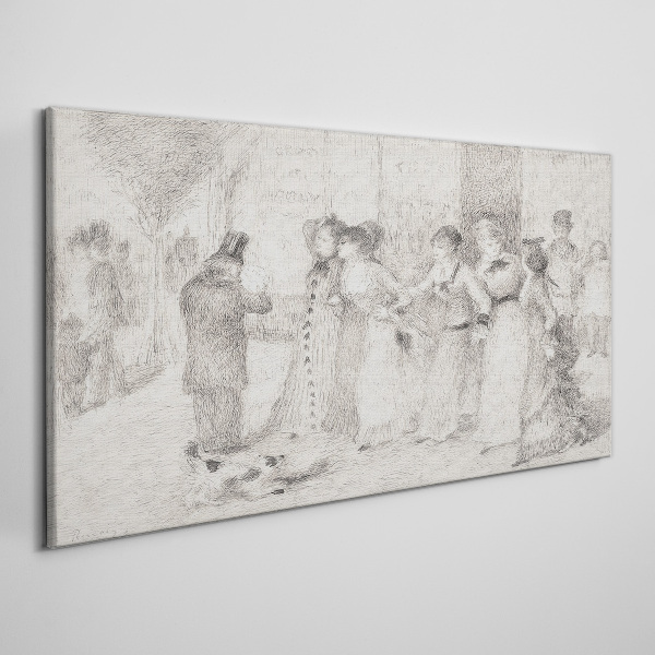 A scene from city life Print on canvas