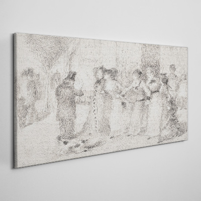 A scene from city life Print on canvas
