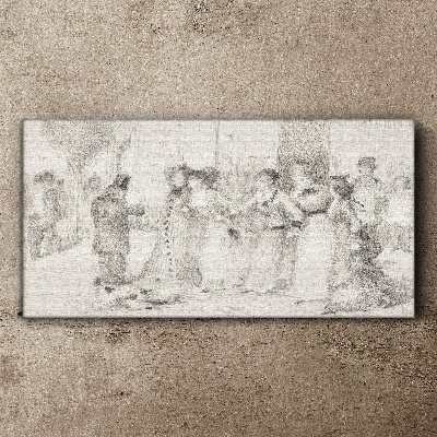 A scene from city life Print on canvas