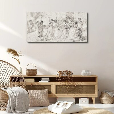 A scene from city life Print on canvas