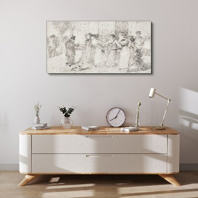 A scene from city life Print on canvas
