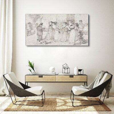 A scene from city life Print on canvas