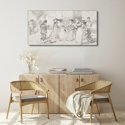 A scene from city life Print on canvas