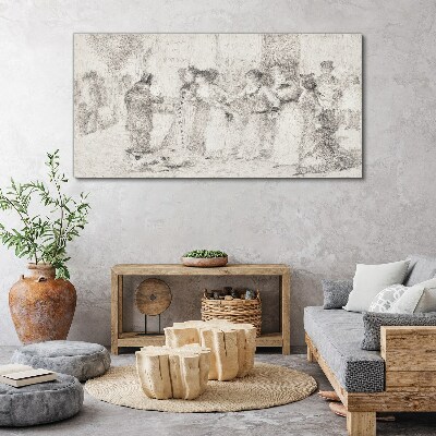 A scene from city life Print on canvas