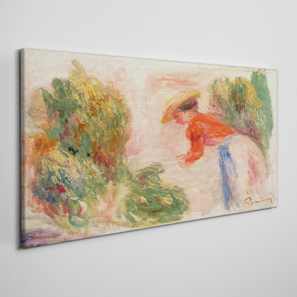 Working in the garden Canvas wall art