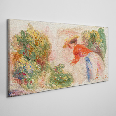 Working in the garden Canvas wall art