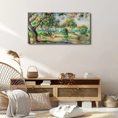 Summer landscape by the water Print on canvas