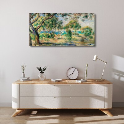 Summer landscape by the water Print on canvas
