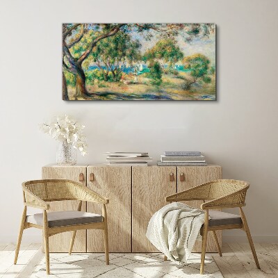 Summer landscape by the water Print on canvas