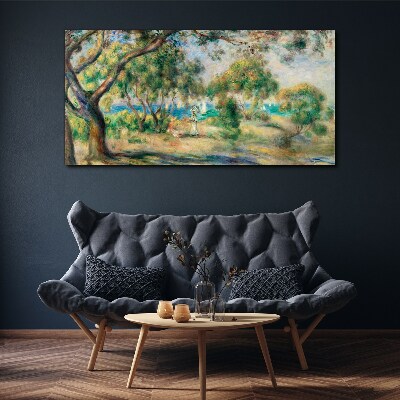 Summer landscape by the water Print on canvas