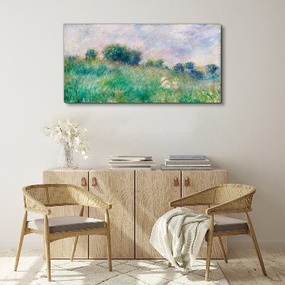 Meadow in the sun Canvas wall art