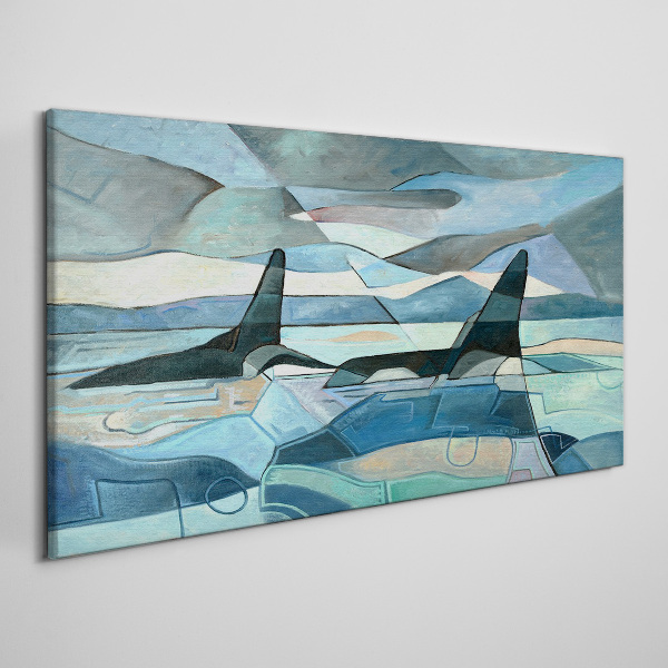 Orcs in abstract space Canvas wall art