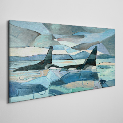 Orcs in abstract space Canvas wall art