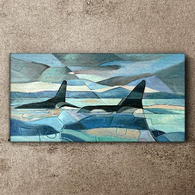 Orcs in abstract space Canvas wall art