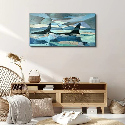 Orcs in abstract space Canvas wall art