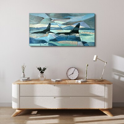Orcs in abstract space Canvas wall art