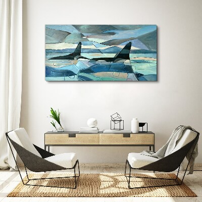 Orcs in abstract space Canvas wall art