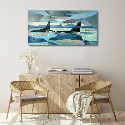 Orcs in abstract space Canvas wall art