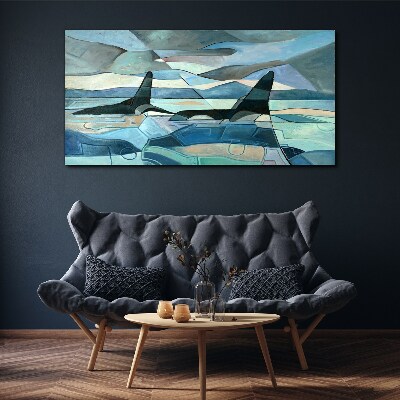Orcs in abstract space Canvas wall art