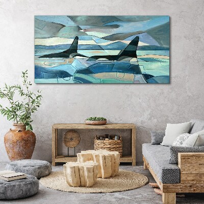 Orcs in abstract space Canvas wall art