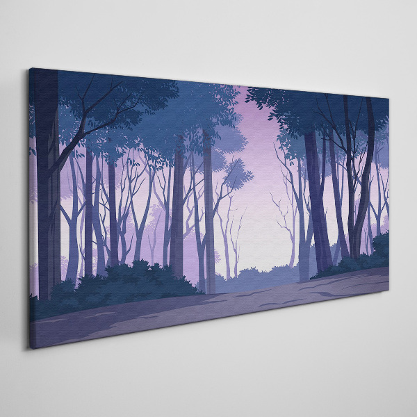 Enchanted Forest at Dusk Print on canvas