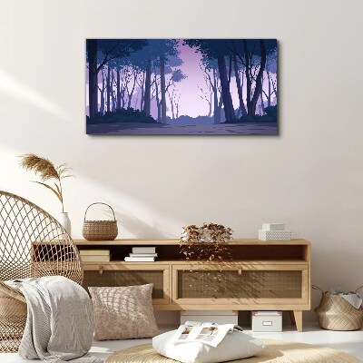 Enchanted Forest at Dusk Print on canvas