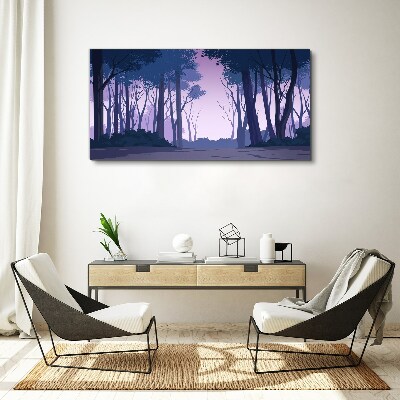 Enchanted Forest at Dusk Print on canvas