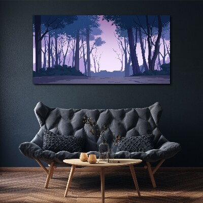 Enchanted Forest at Dusk Print on canvas