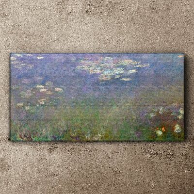 Lilac reflections in the water Canvas wall art