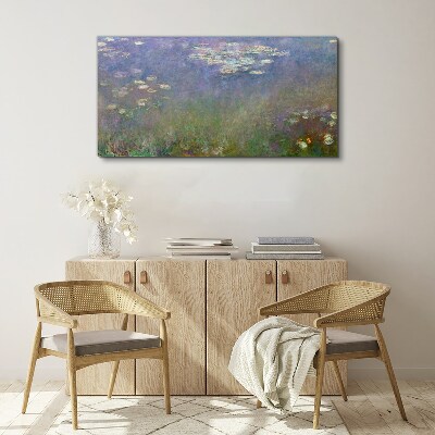 Lilac reflections in the water Canvas wall art
