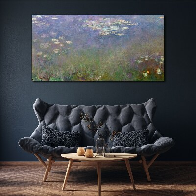 Lilac reflections in the water Canvas wall art