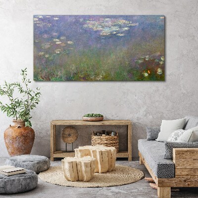 Lilac reflections in the water Canvas wall art
