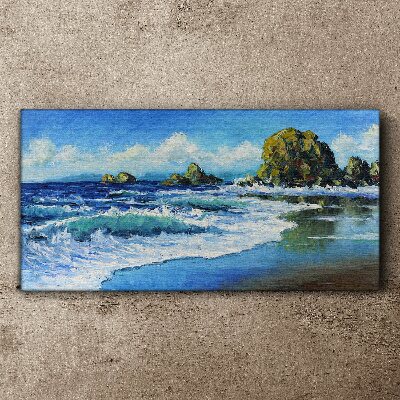 Calm Sea on a Sunny Day Canvas wall art