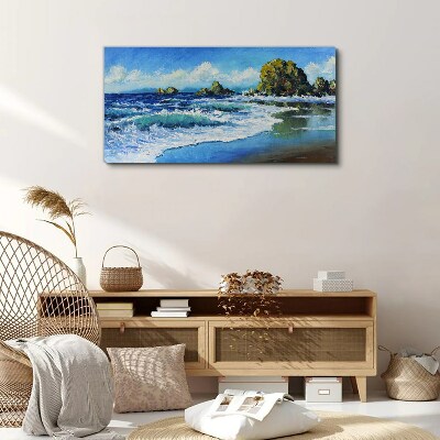 Calm Sea on a Sunny Day Canvas wall art
