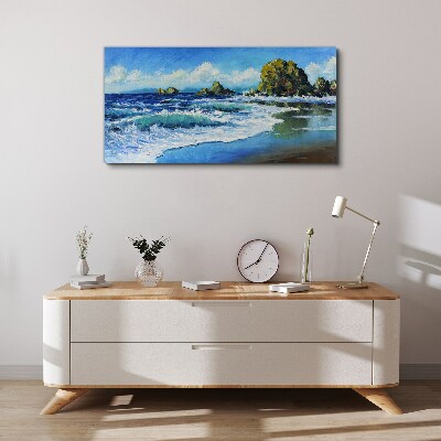 Calm Sea on a Sunny Day Canvas wall art