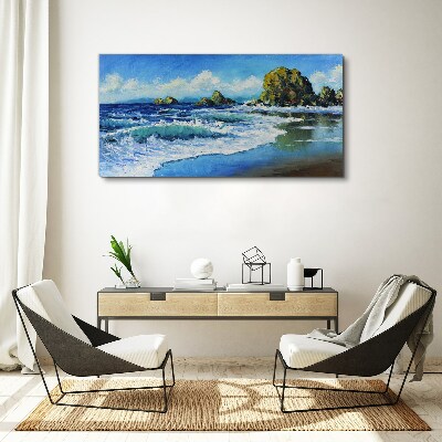 Calm Sea on a Sunny Day Canvas wall art