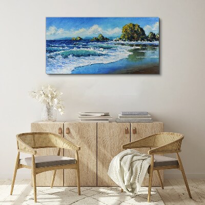 Calm Sea on a Sunny Day Canvas wall art