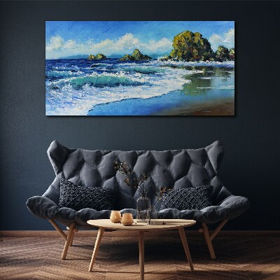 Calm Sea on a Sunny Day Canvas wall art