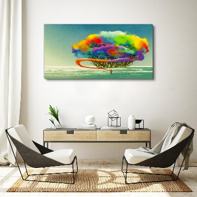 A colorful dream about a tree Print on canvas