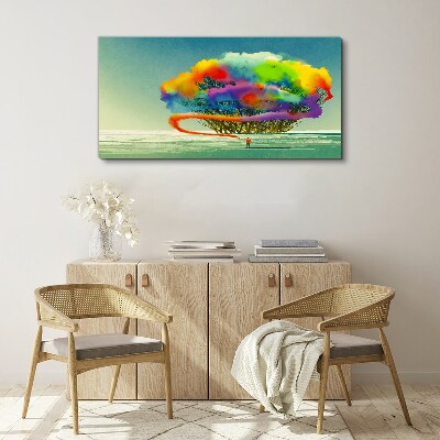 A colorful dream about a tree Print on canvas