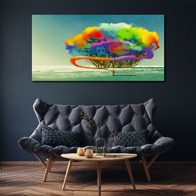 A colorful dream about a tree Print on canvas