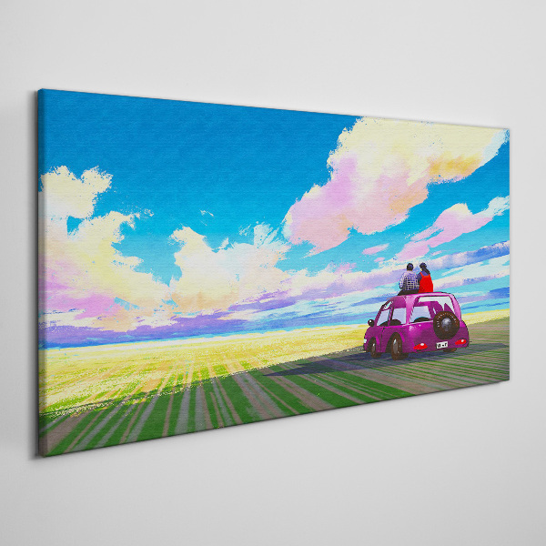 A journey through colorful scenery Print on canvas