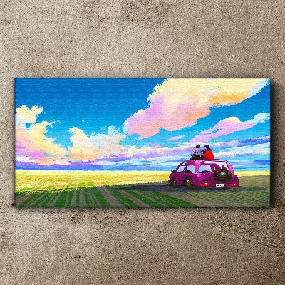 A journey through colorful scenery Print on canvas