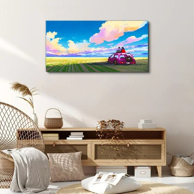 A journey through colorful scenery Print on canvas
