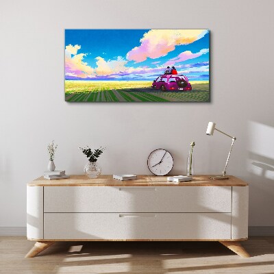 A journey through colorful scenery Print on canvas