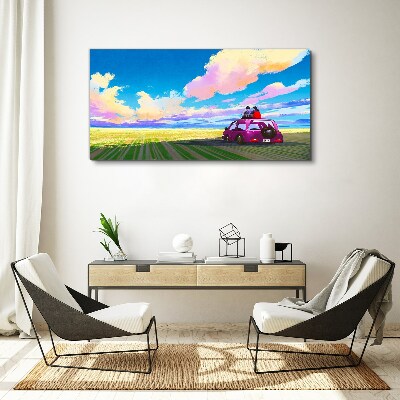 A journey through colorful scenery Print on canvas