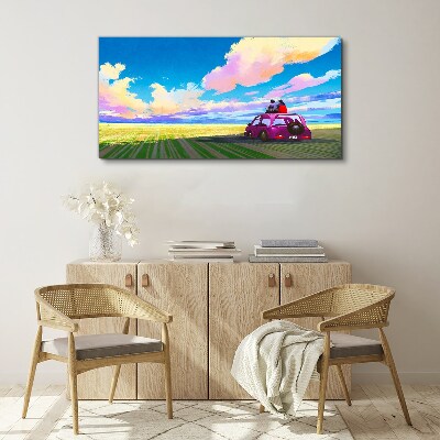 A journey through colorful scenery Print on canvas
