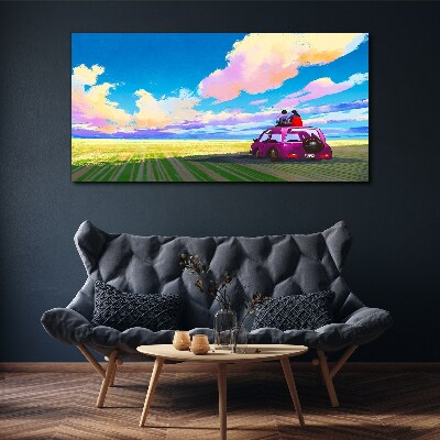 A journey through colorful scenery Print on canvas